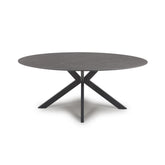 Logan 1800mm Grey Sintered Stone Oval Dining Table - Pendle Village Furniture